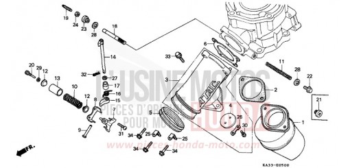 EXHAUST MANIFOLD (1) CR125RG de 1986